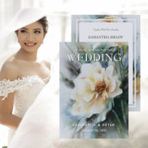 Rosas em Aquarela Elegantes, Verde Salvia & Creme