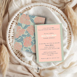 Convites Rosas em Flor Inspiradas em Renda Vintage Sage Aqi