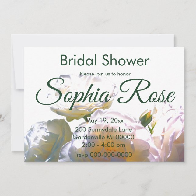 Convites Rosas esbranquiçados de cor laranja esbranquiçada (Frente)