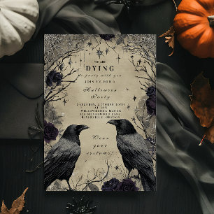 Convites Rosas Escuros de Halloween