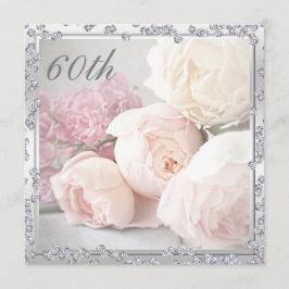 Convites Rosas & festa de aniversário românticos dos