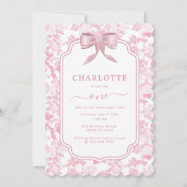 Convites Rosas Florais Rosa Chinoiserie 1rua Rapariga Anive