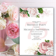 Rosas Florais Rosa Corado Aniversário de 75 anos B