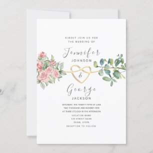 Convites Rosas Floral Bege Rosa Casamento