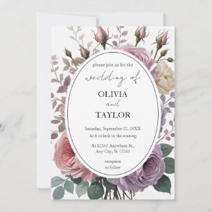 Convites Rosas Floral Boho Rustic Wedding