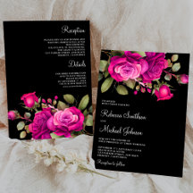 Rosas Fuchsia Rosa Quente Todas em Um Casamento Pr