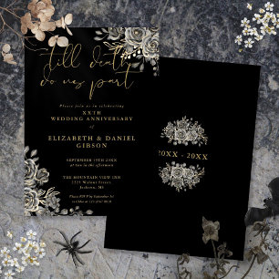 Convites Rosas Góticas Florais Casamento Aniversário