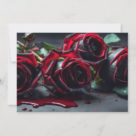 Convites Rosas Góticos Halloween