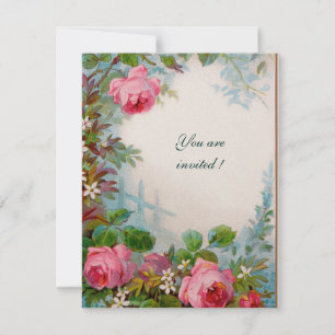 Convites ROSAS & JASMINS dourado