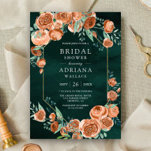 Rosas Laranja Queimada Floral Bridal Shower Esmera