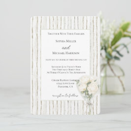 Convites Rosas Listras Buquê Floral Amor Casamento