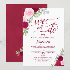 Convites Rosas Magenta Rosa Elegantes Que Ainda Fazemos Vow