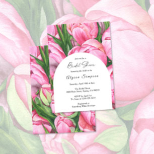Convites Rosas peônia folhagem Chuveiro Nupcial Floral