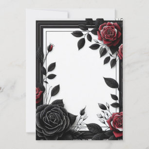 Convites Rosas Pretas e Vermelhas