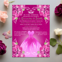 ROSAS QUINCEAÑERA DE PINCO QUENTE ESPANHOL |