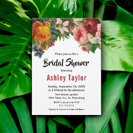 Convites Rosas Românticos Coloridos Boho Chá de panela Flor