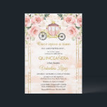 Convites Rosas Rosa Bebê Princesa Cinderela Quinceañera<br><div class="desc">Convite da Princesa Cinderela Rosas Rosa Bebê Quinceañera</div>