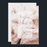 Convites Rosas Rosa Bege Cremoso Suave Elegantes Doce 16<br><div class="desc">Personalize para qualquer evento</div>