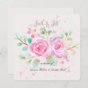 Convites Rosas Rosa-Coloração-d'água do Chá de panela Jack