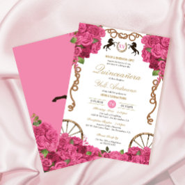 Convites Rosas Rosa Doll Western Charra Quinceañera