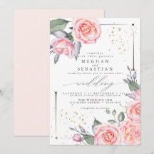 Rosas Rosa Elegante Elegante De Casamento Clássico