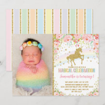 Rosas rosa-Festa de aniversário Unicórn