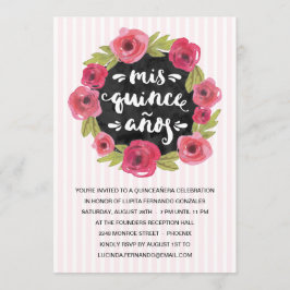 Convites Rosas Rosa | Festa Floral de Quinceanera