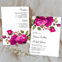 Rosas Rosa Fúcsia Todos em Um Casamento