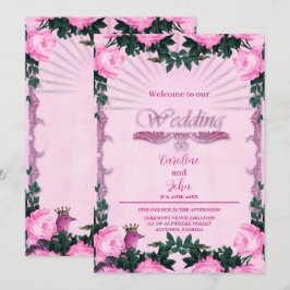 Convites Rosas rosa maravilhosas