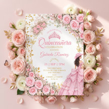Rosas Rosa Ocidental Borboleta Dourada Quinceañera