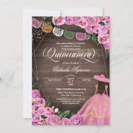 Convites Rosas Rosa Russas Charro Quince Vestido Quinceañer