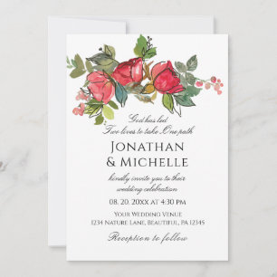 Convites Rosas Rosa Vermelhas Floral Tudo Em Um Casamento C