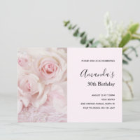 Rosas Rosa Vintage e renda Elegante - Aniversário