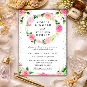 Convites Rosas Rosas Flores Coroa Casamento