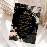 Rosas roxas cor-de-rosa vestem-se Dourado Quinceañ
