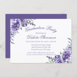 Convites Rosas roxas | Graduação por Aquarela Elegante