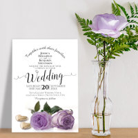 Rosas Roxos de lavanda com Casamento Elegante de C