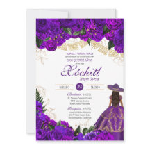 Rosas Roxos Elegante Emerald Charro Quinceanera