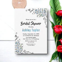 Convites Rosas Russos Elegantes Chá de panela Floral