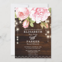 Rosas Rustic Wood String Lights Casamento