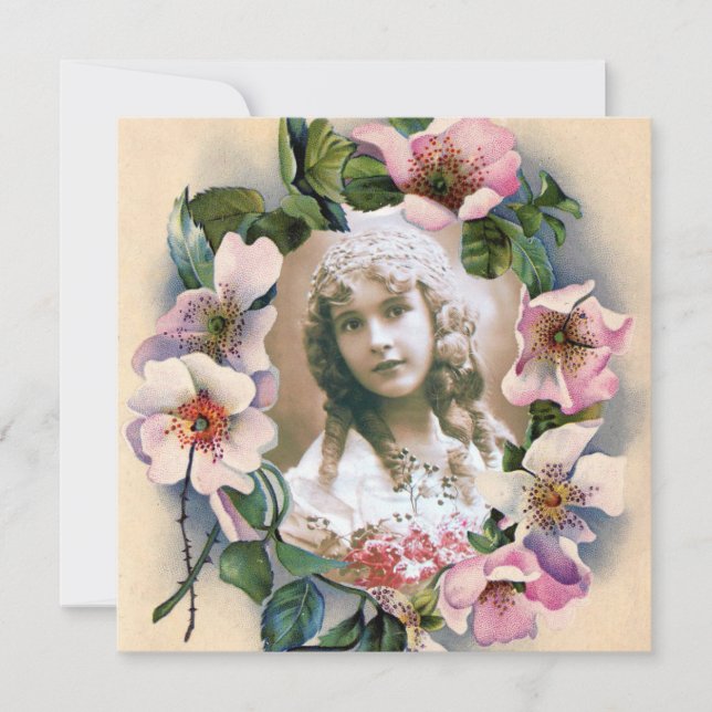 CONVITES ROSAS SELVAGENS DOCE 16 MODELO DE FOTO (Frente)