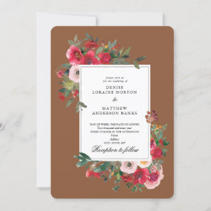 Convites Rosas Selvagens e Cores de Caramel