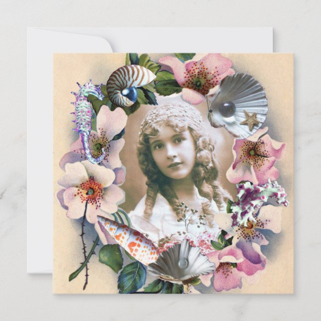 Convites Rosas SELVAGENS E FOLHAS MARÍTIMAS DOCE 16 MODELO  (Frente)