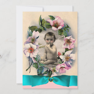 Convites Rosas SELVAGENS E MONOGRAMA DE MODELO DE FOTO DE F