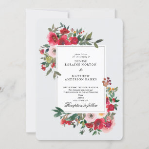 Convites Rosas Silvestres e Cor de Brisa Tropical