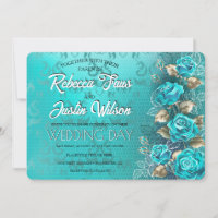 Rosas Turquesa Tiffany Floral Moderno Boho