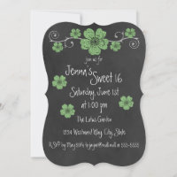 Rosas Verdes Wild Mint Partido Chalkboard