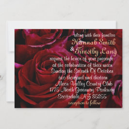 Convites rosas vermelhas ao redor da invasão do casamento