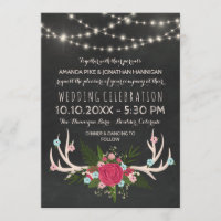 Rosas vermelhas - Casamento Rustic Chalkboard