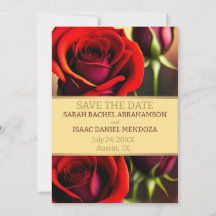 Rosas Vermelhas e Ouro Salve a Data